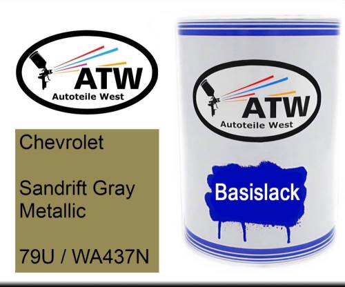 Chevrolet, Sandrift Gray Metallic, 79U / WA437N: 500ml Lackdose, von ATW Autoteile West.